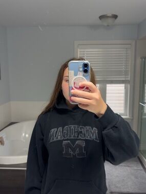 Michigan Black Hoodie - Women's Casual Pullover